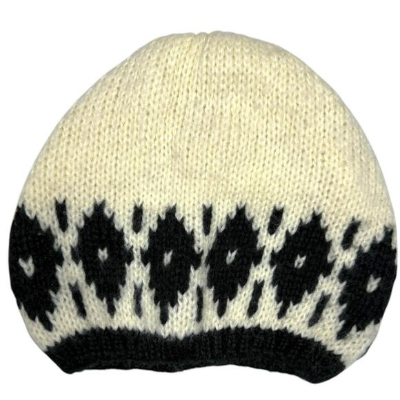 Wooden Ships Knit Winter Hat, Cream Navy Blue OS - Picture 1 of 7
